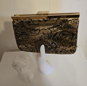 Vintage Estee Lauder Black & Gold Clutch
